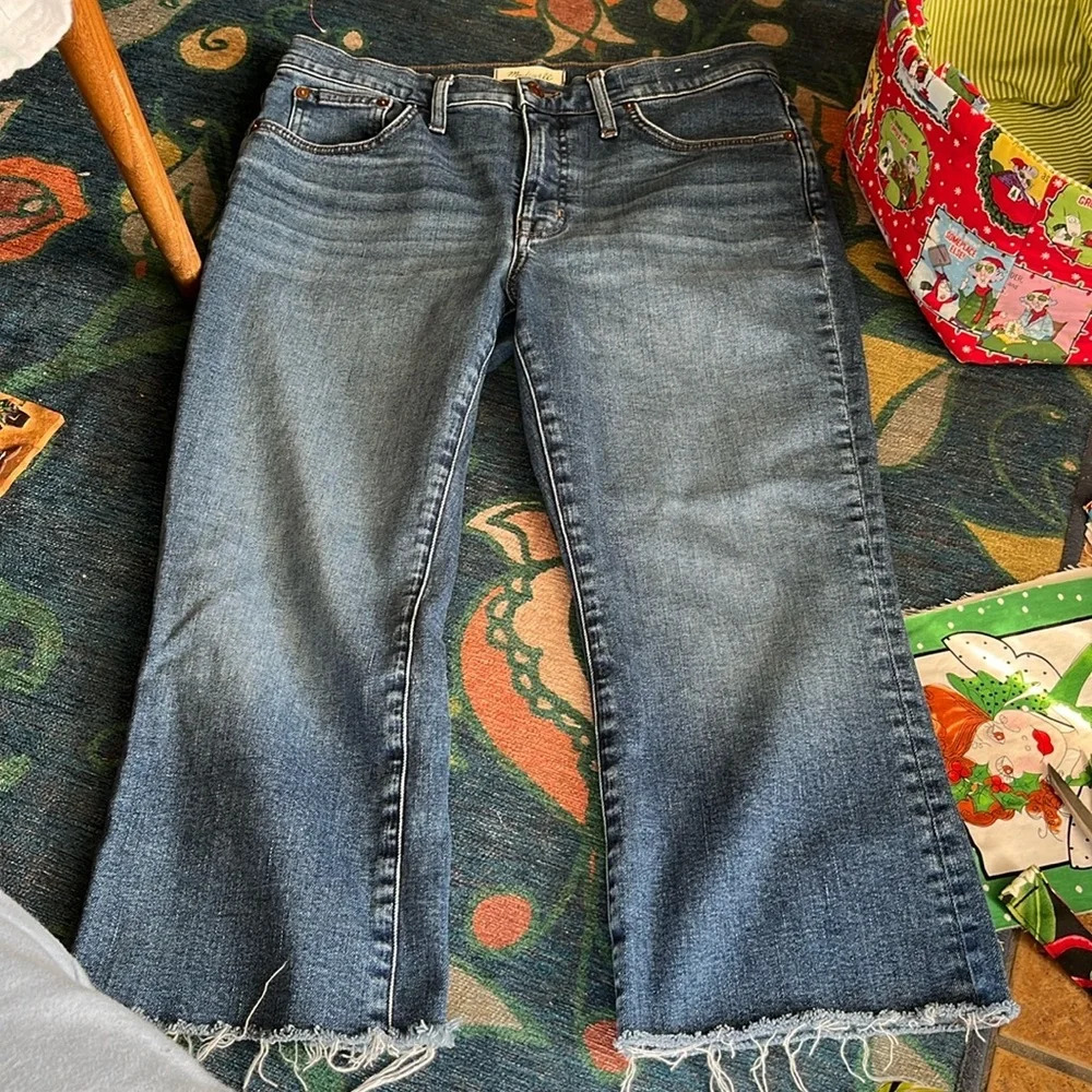 Madewell Crop Jeans size 30 Fringe Bottom